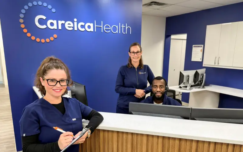 Careica Health greet patients at the front desk